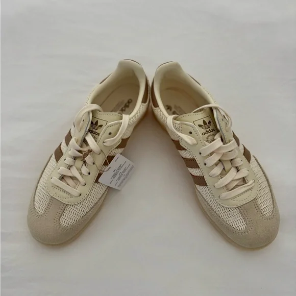 Adidas Samba OG Crochet Knit Cream White Cardboard Crystal Sand Mens 6/ Womens 7 - Picture 11 of 16